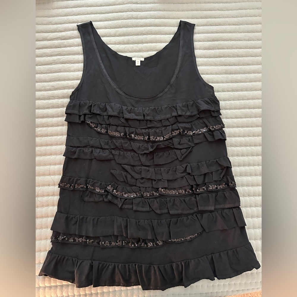 J Crew Ruffle Sequin Tank Top